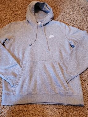 Nike Unisex Heather Grey Pullover Hoodie Size Small